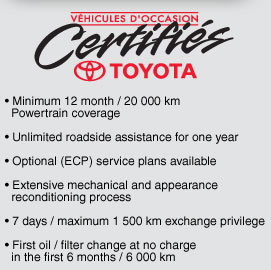 Toyota certified car
